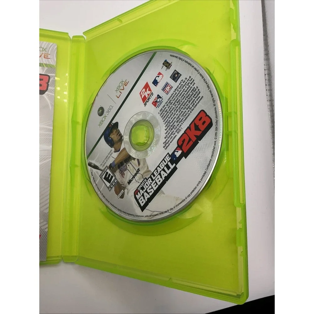 Major League Baseball 2K8 (Microsoft Xbox 360, 2008) CIB, Original White Label